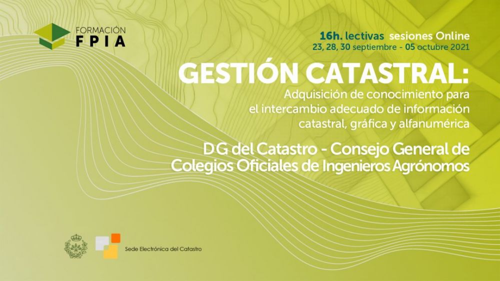  COIAL - Curso CATASTRO (online sept.) Conocimientos para la gestión en trabajos profesionales de información catastral, gráfica y alfanumérica